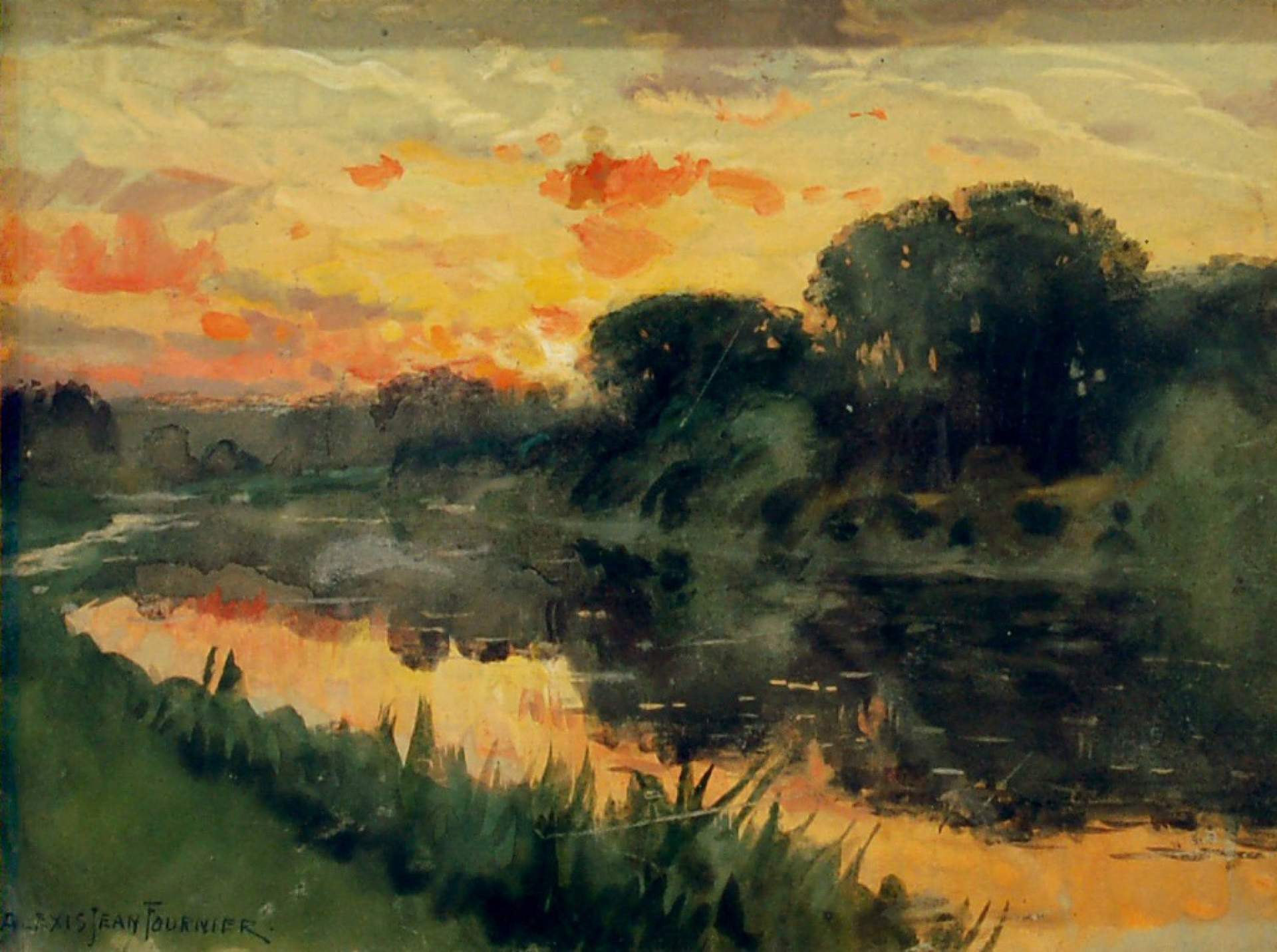 Sunset along the Oise